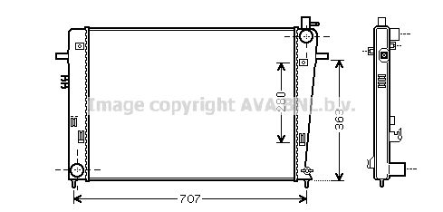 AVA QUALITY COOLING Радиатор, охлаждение двигателя HY2328